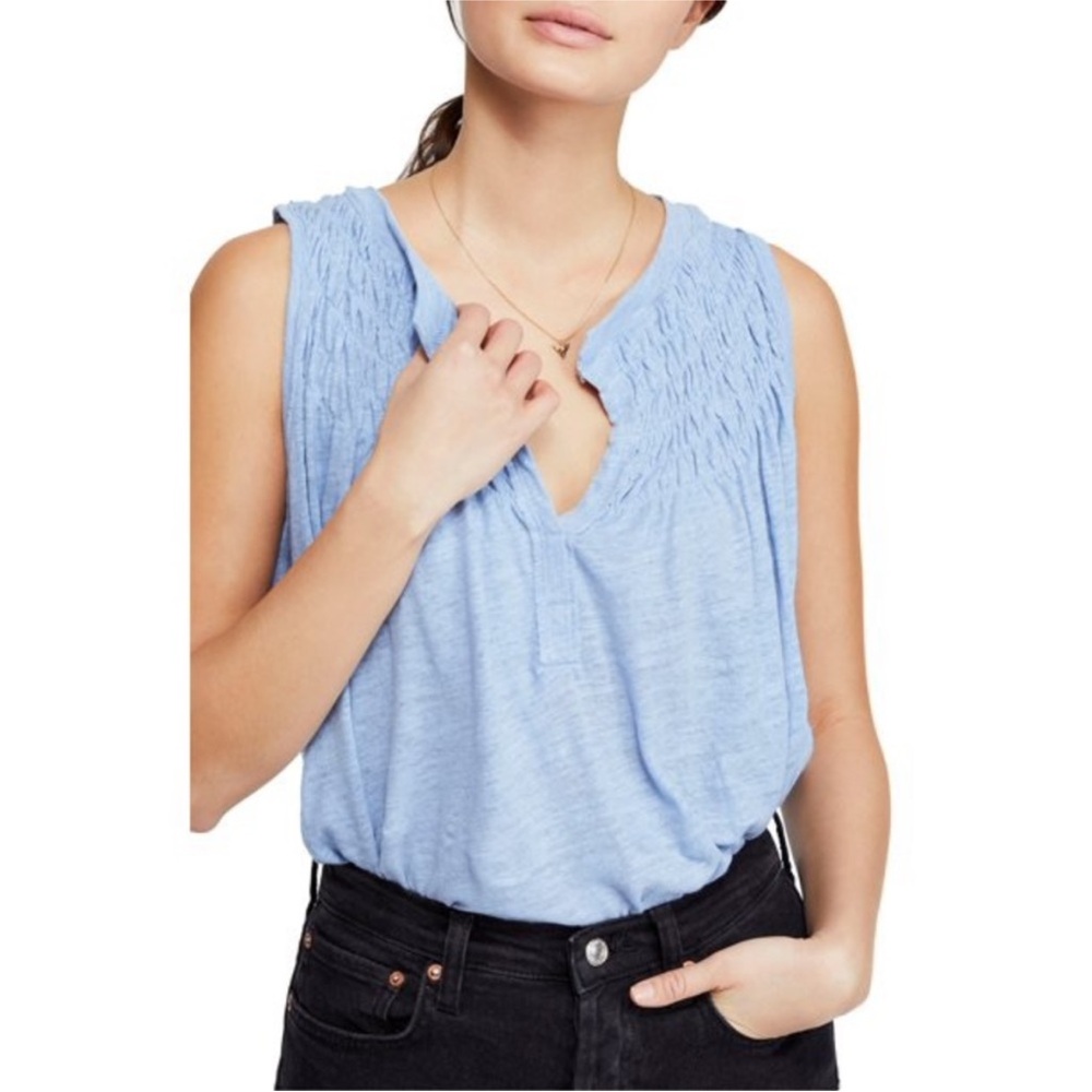 We the Free Linen Blend Swing Tank